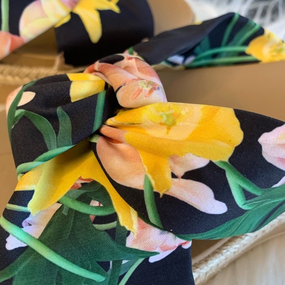 Naturalizer Navy and Yellow Espadrilles with Floral Print - Picture 7 of 7